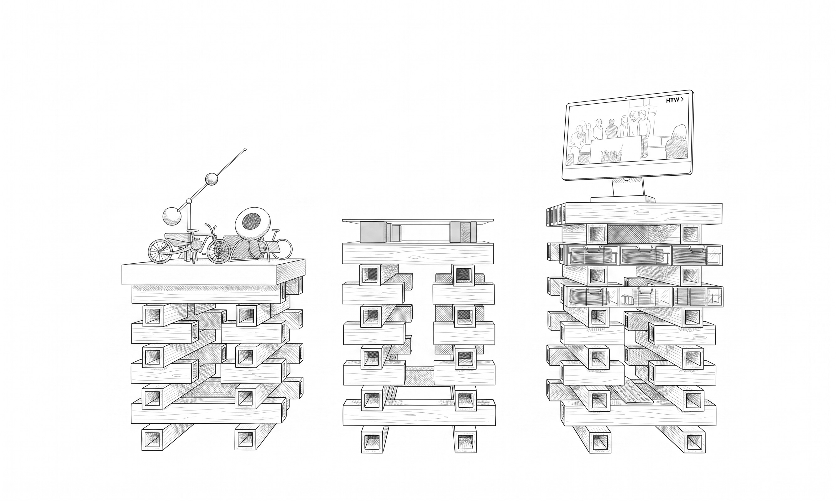Sketch Mobile Information Stand