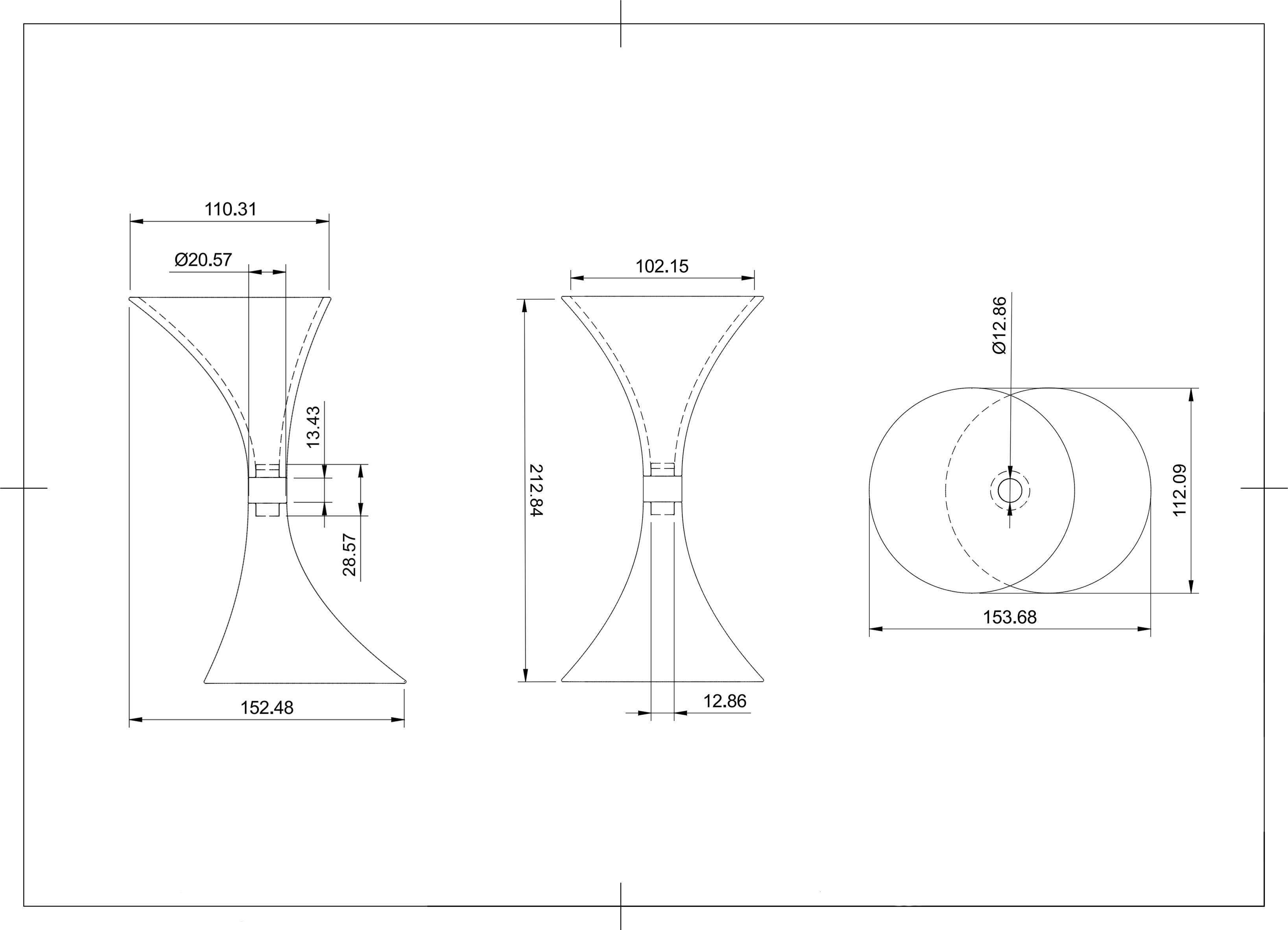 Technical drawing Diya