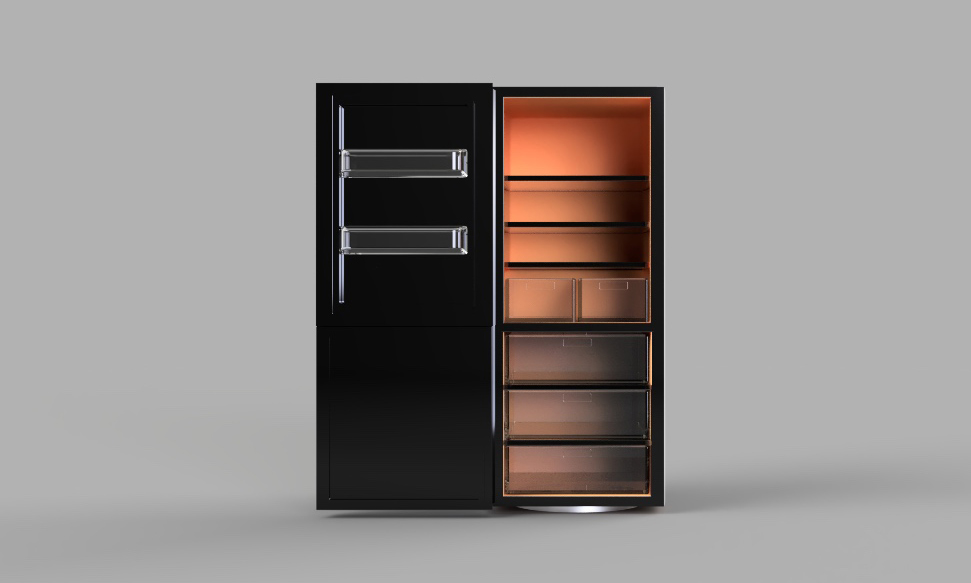 Rendering Double Door Fridge