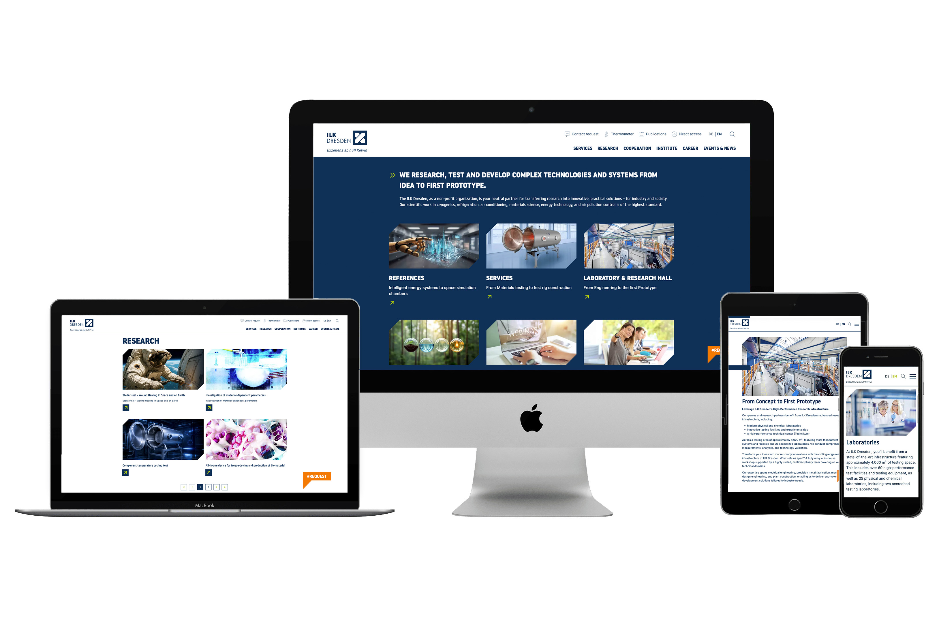 Mockup ILK Dresden Website