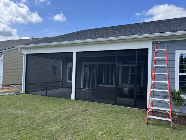 hurricane-rated screen porch installation