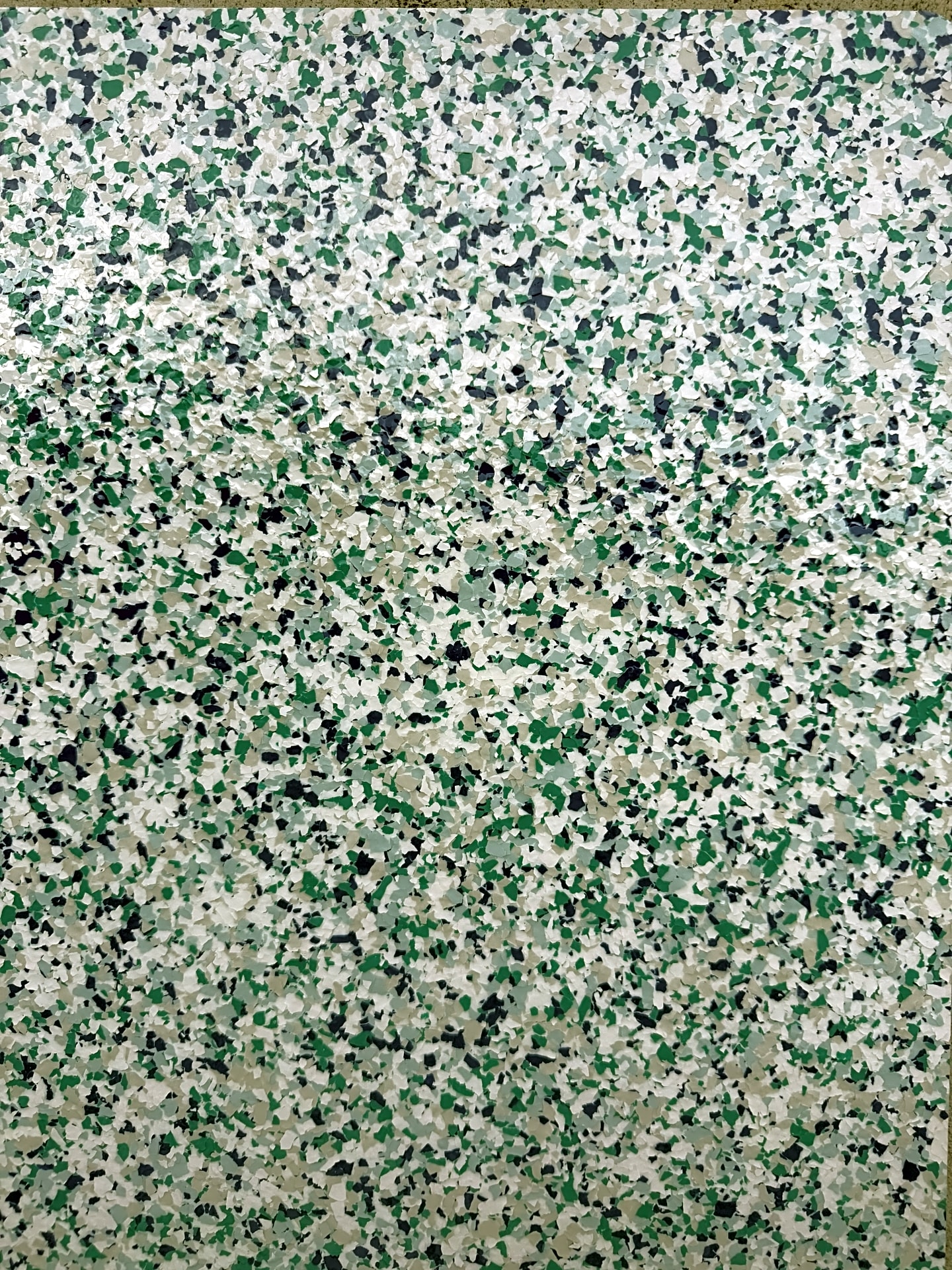 Close up of custom flake floor color - oyster - by May River