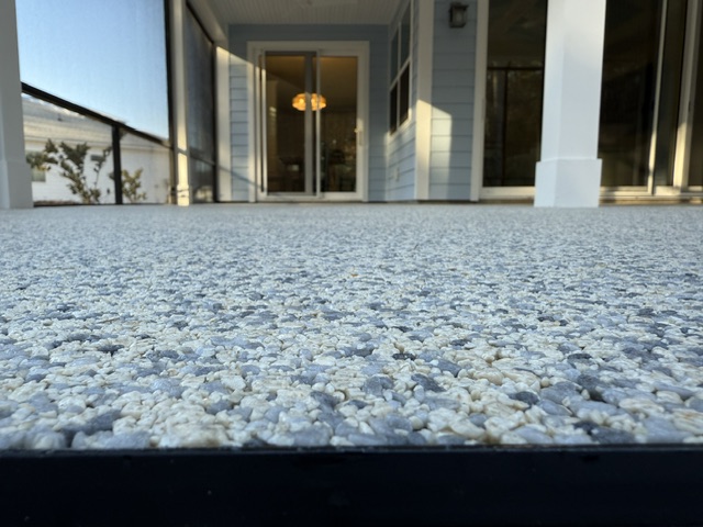 a patio covered with ipanema beach blend from Vuba Stone