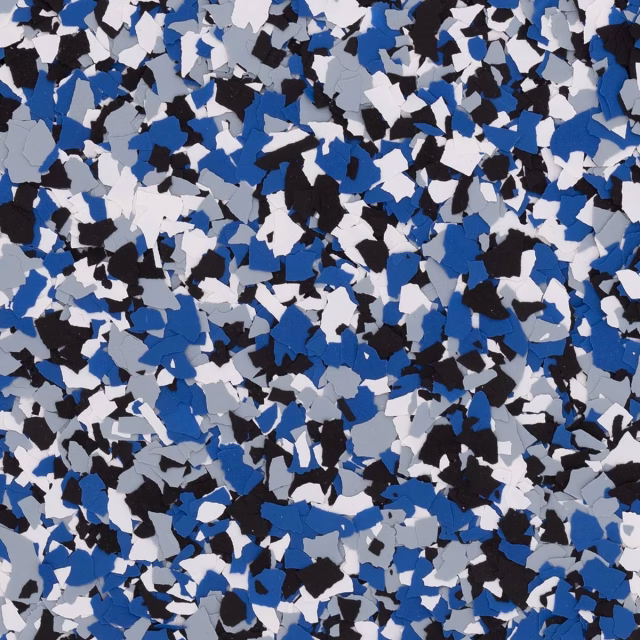 Polyaspartic Flake floor coating close up