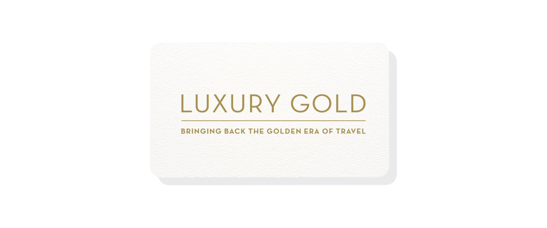 Luxury Gold gift card and gift voucher for travel