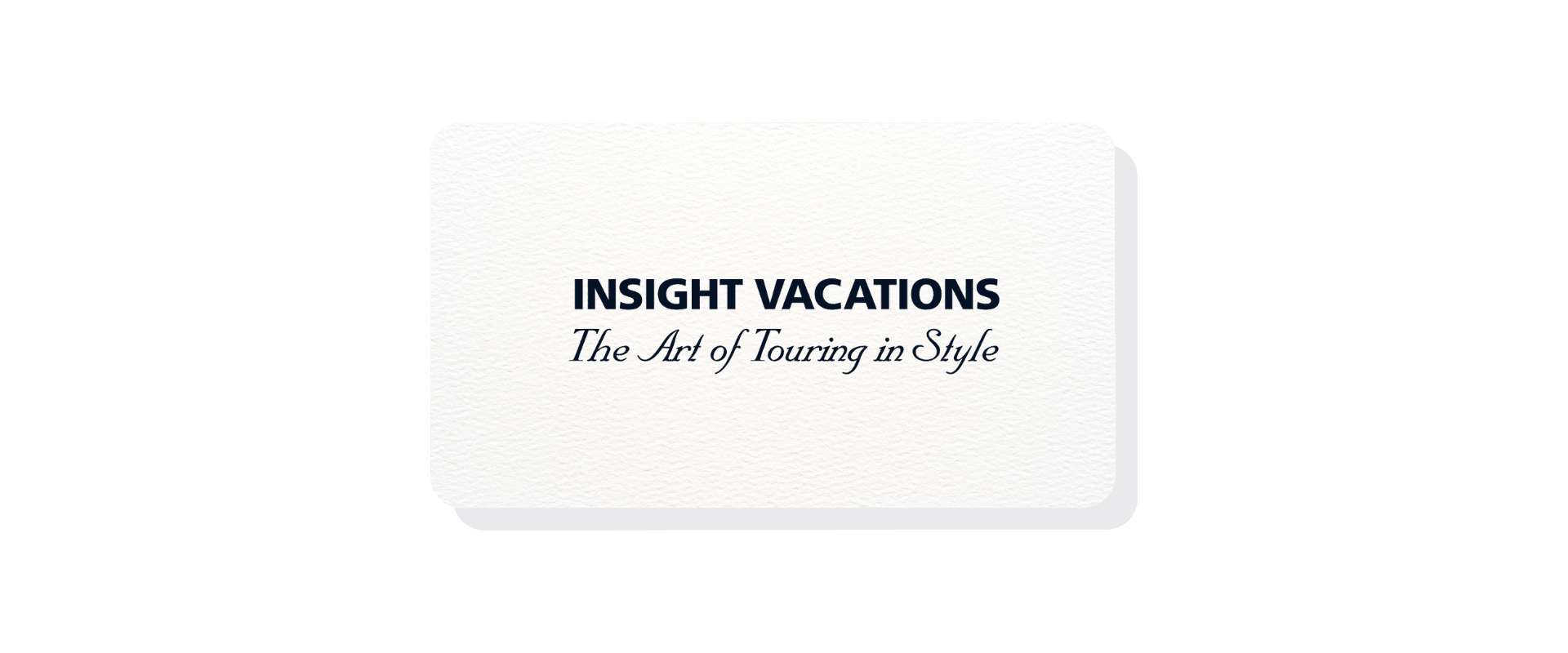 Insight Vacations gift card and gift voucher for guided tours