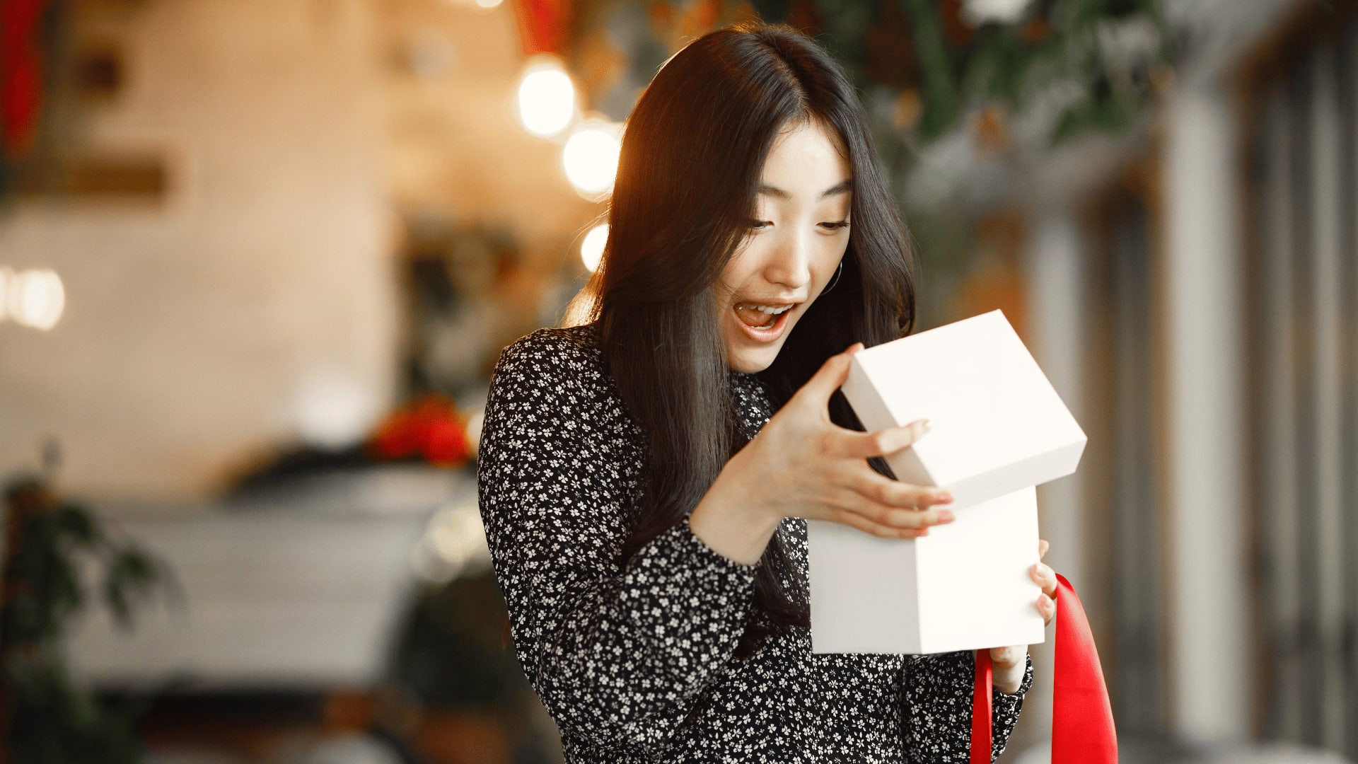 Woman receiving gift