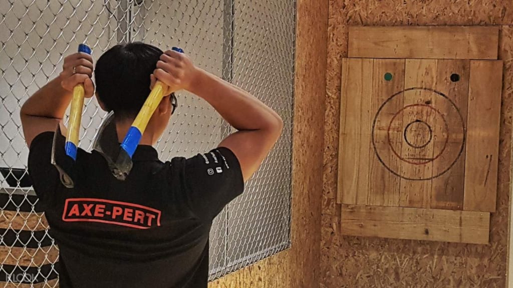 Axe Factor individual axe throwing session for Father's Day gift