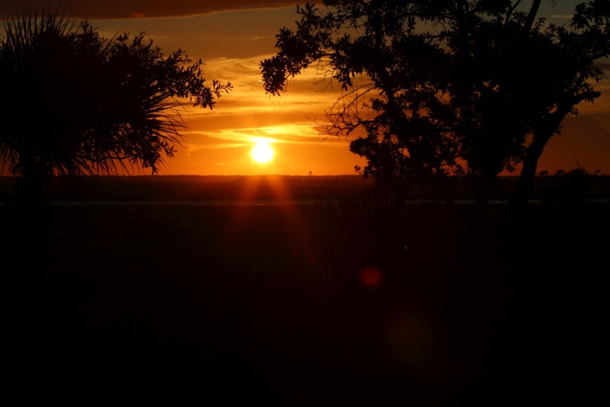 Sunset from rear deck