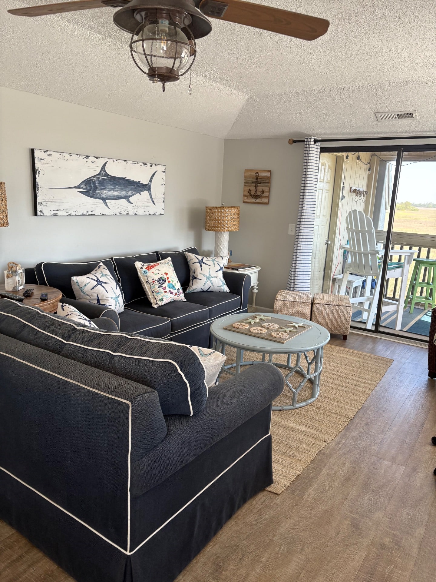 Living Room with Beautiful Marsh View