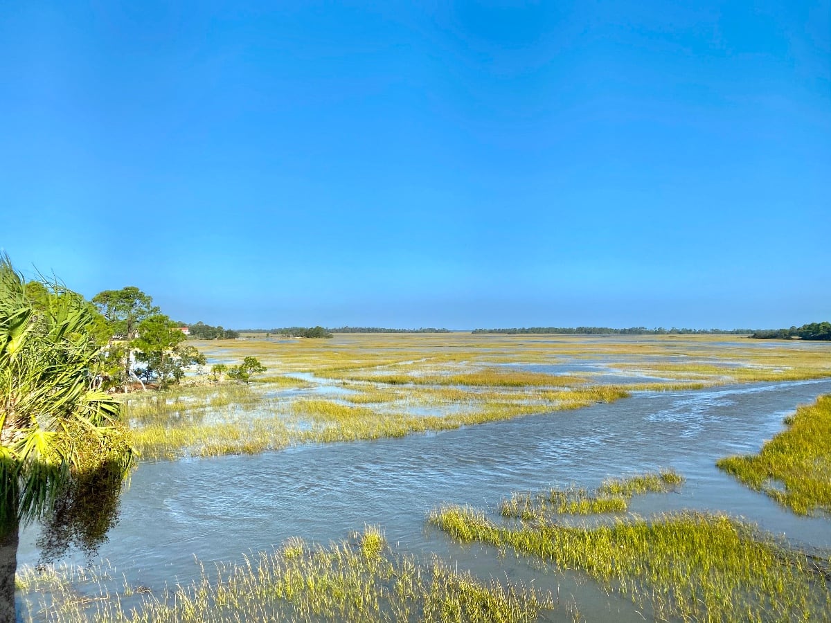 High tide from the screened porch