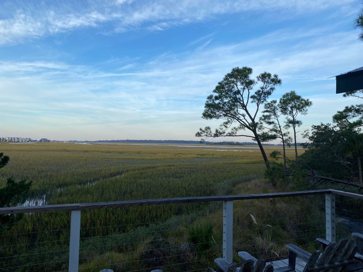 Spectacular views of Old House Creek from the Deck, Screen porch, living room, dining room