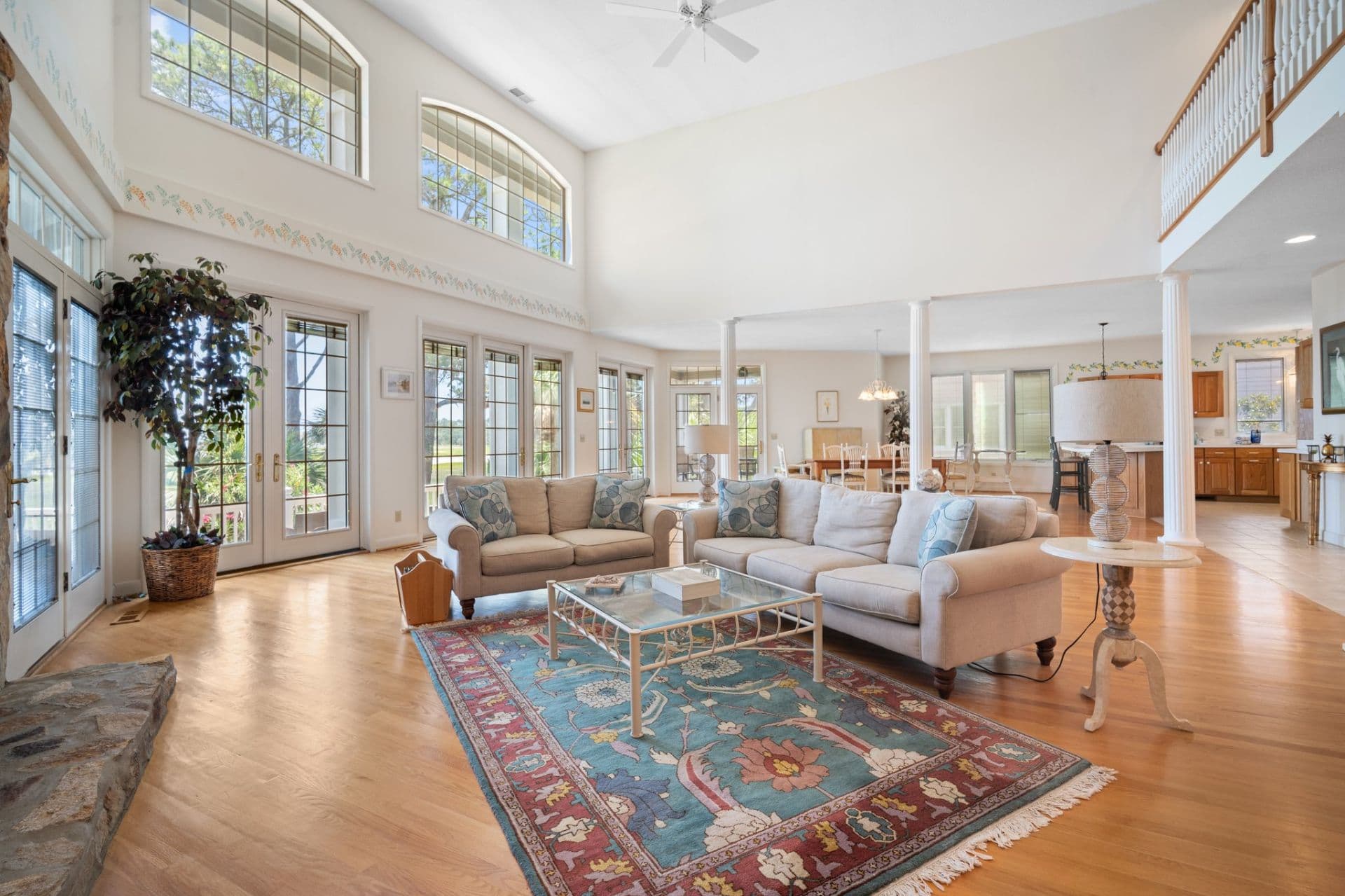 Living Room with Wall of Windows