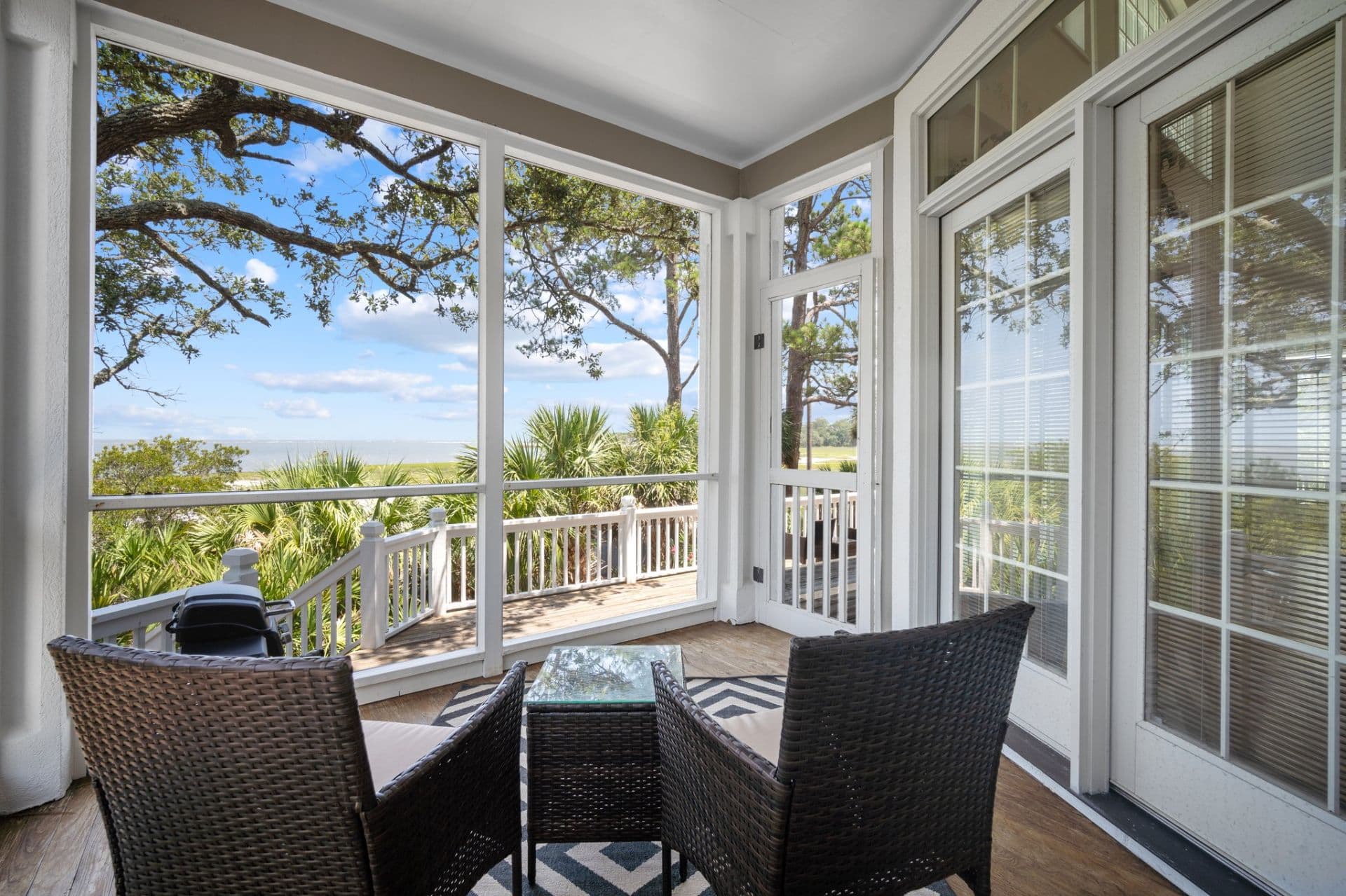 Screened Porch with Ocean Views