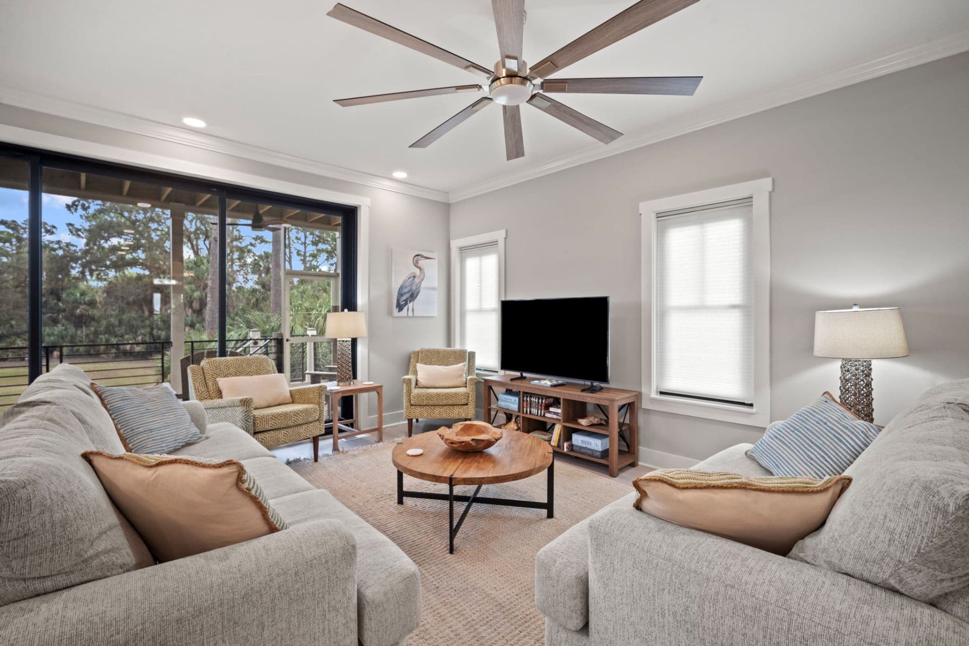 Living Room with Deck Access