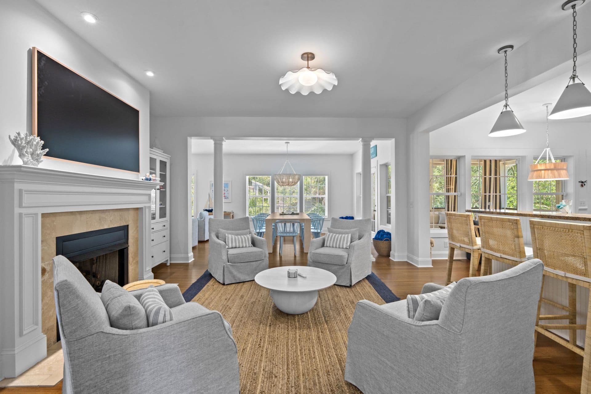 Open Concept Living - Living, Dining & Kitchen