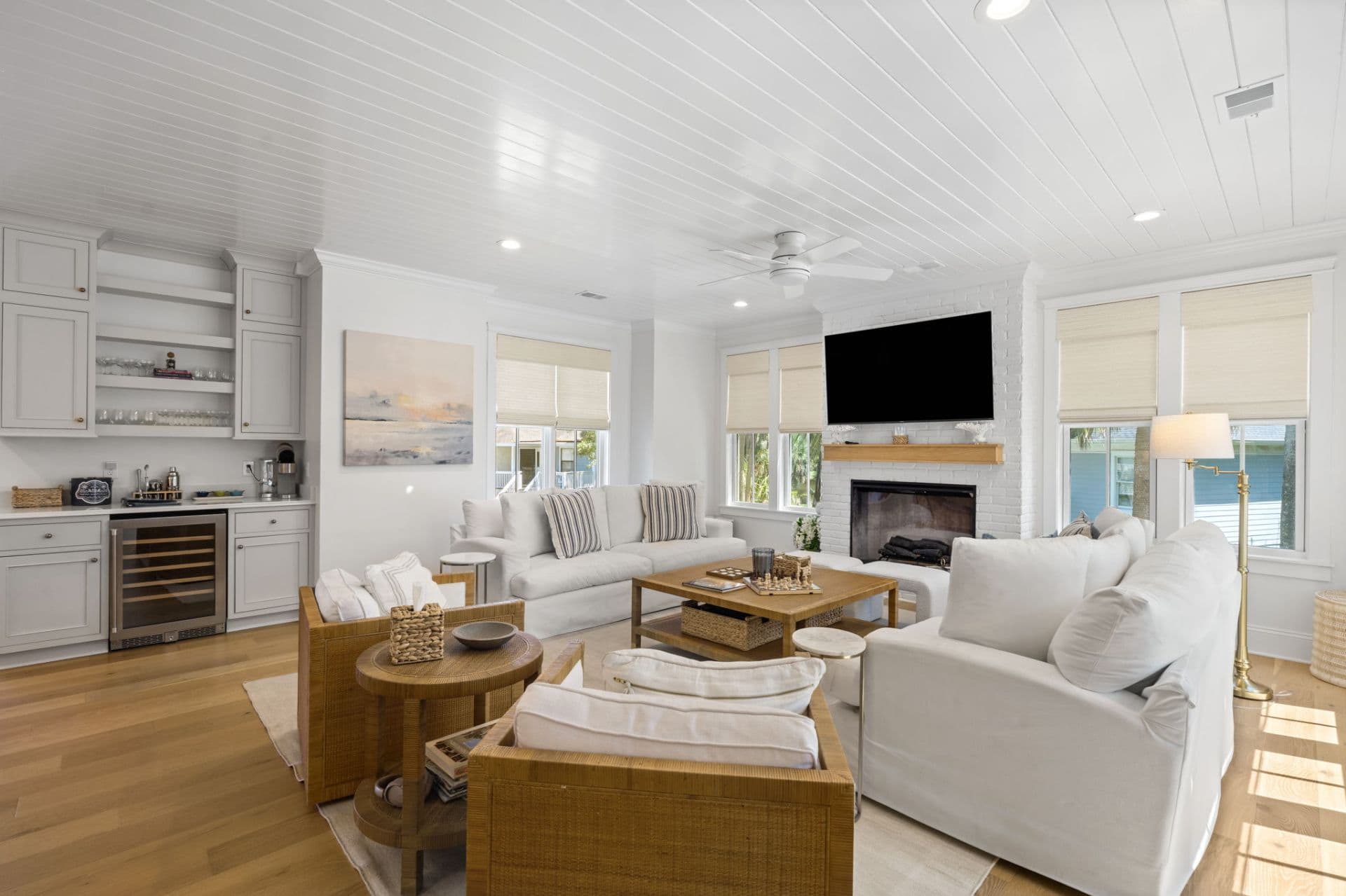 Living Room and Beverage Center