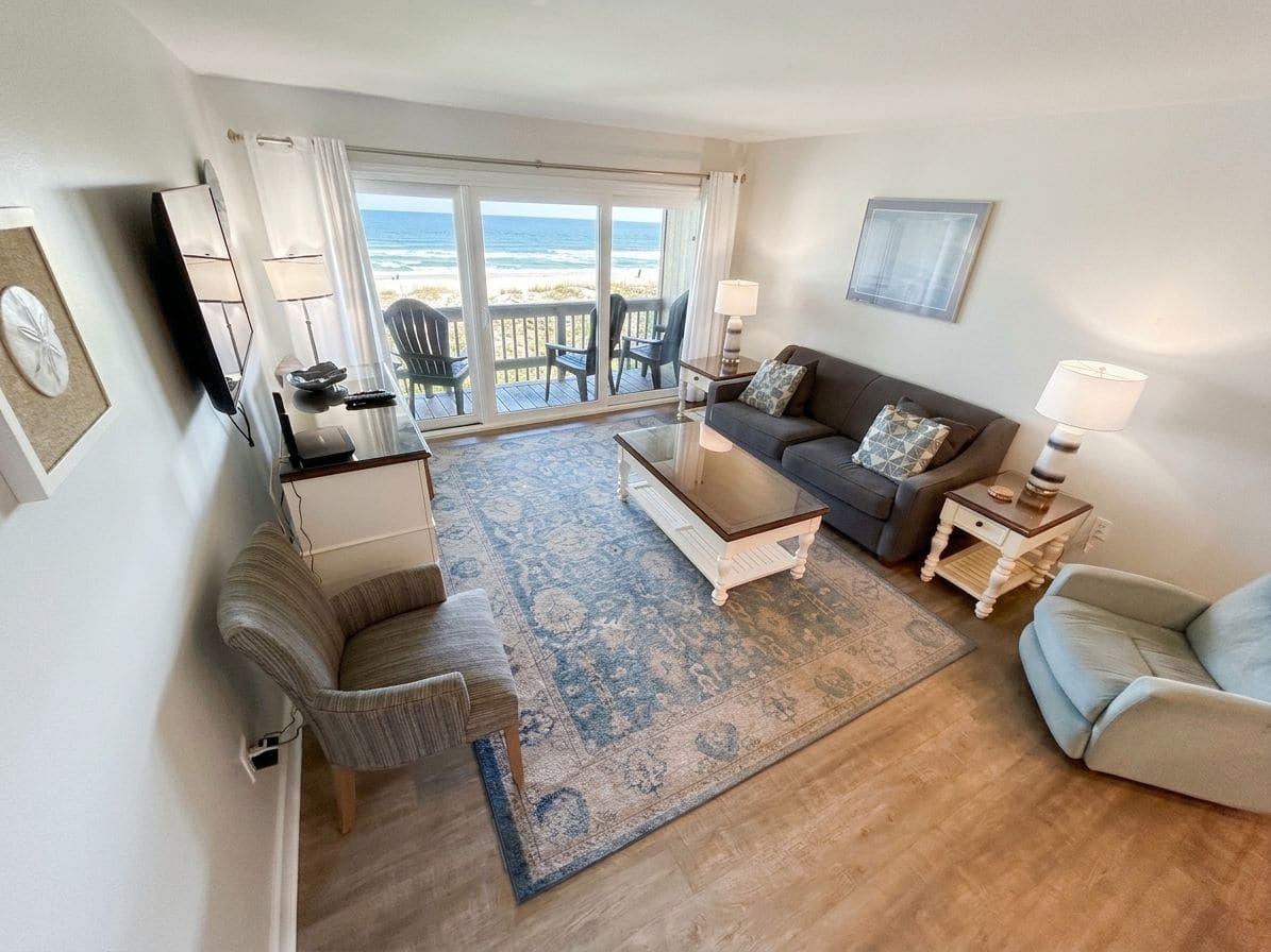 Living Room and Balcony with Ocean Views