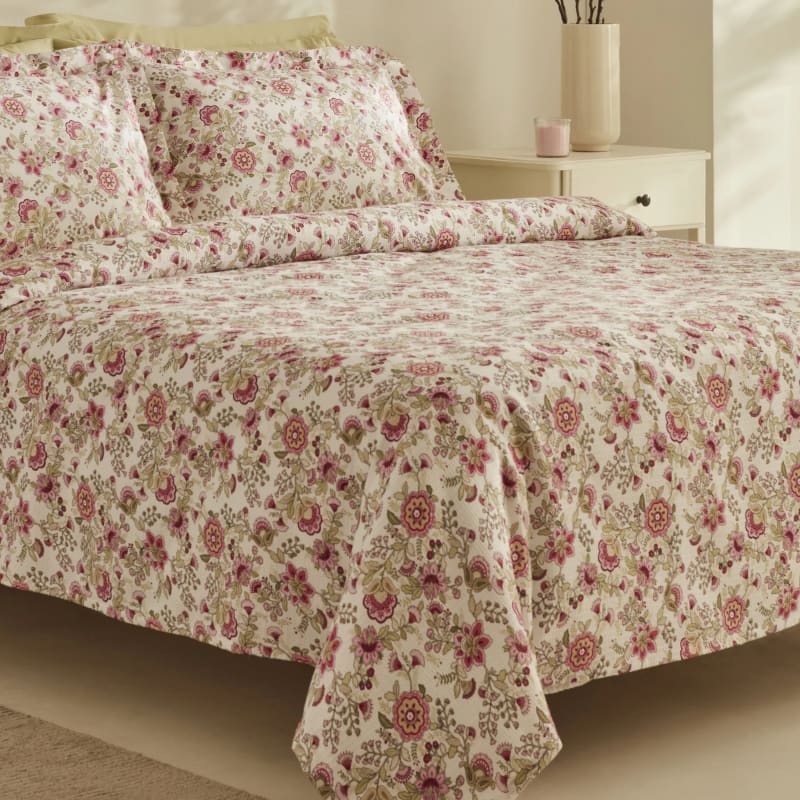 Karaca Home Molly Pembe %100 Pamuk Çift Kişilik Pike Takımı - 4 Parça