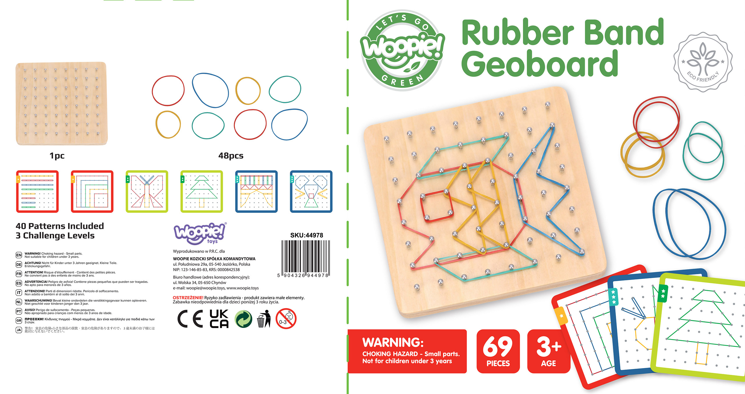 Elásticos Quebra-cabeça de madeira