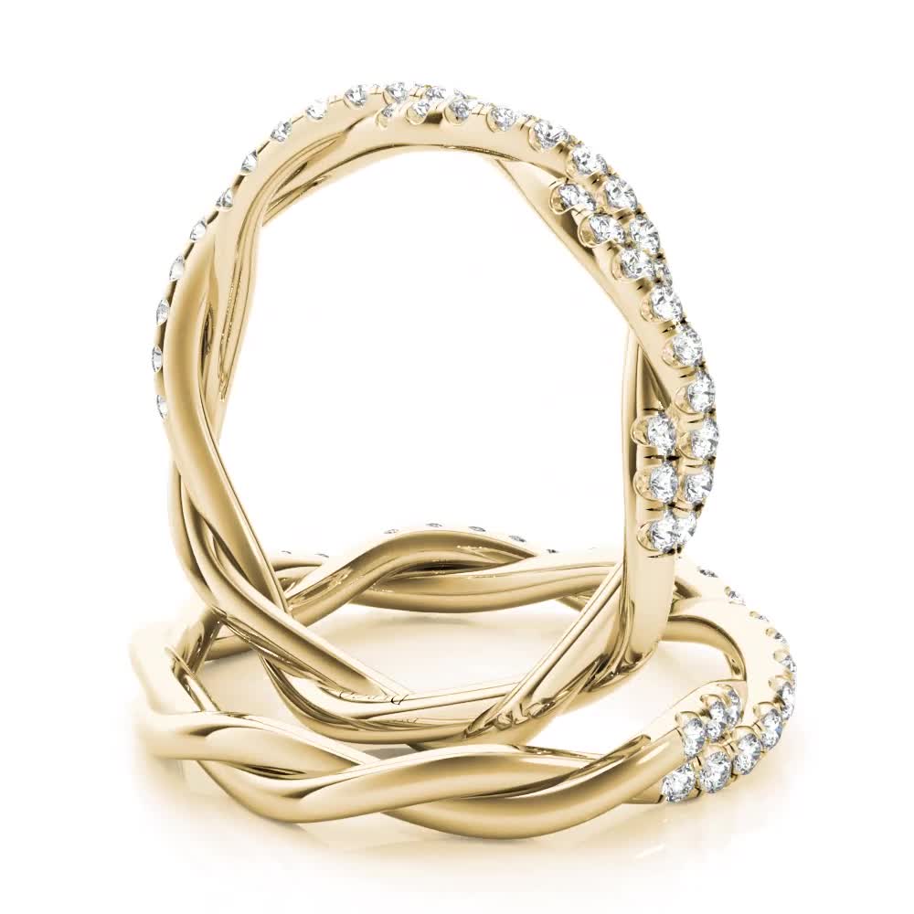 14K Yellow Gold Petite Twist Band