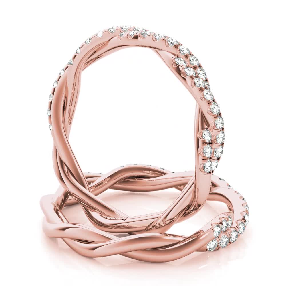 14k Rose Gold Twist Band