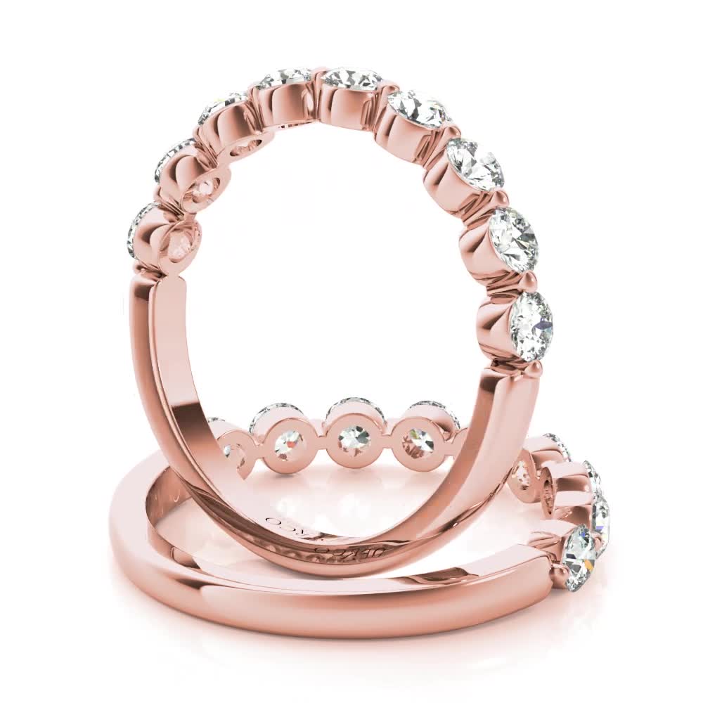 14K Rose Gold Single Prong Band