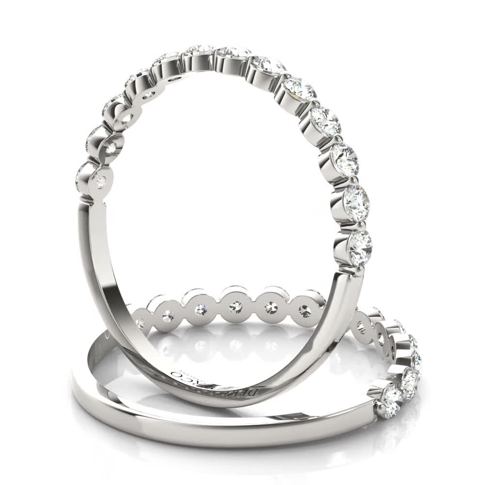 Platinum White Gold Petite Single Prong Band