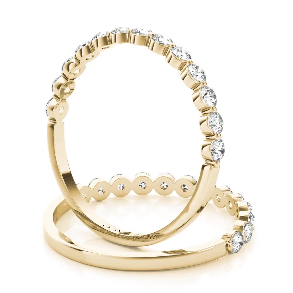 14K Yellow Gold Petite Single Prong Band