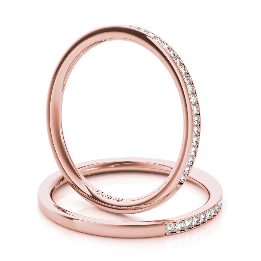 14K Rose Gold Petite Pave Band