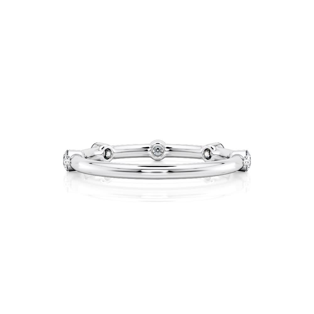 Platinum Spaced Round Lab Diamond Wedding Band (0.28CTW)