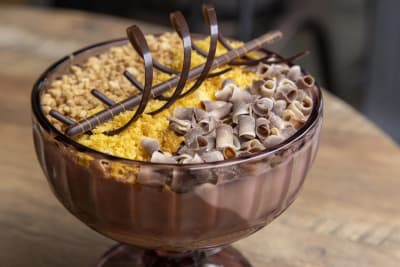 Detail of The Evangelou Profiterole: The Art of Personal Indulgence
