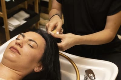 Detail of Facial Radiance: The Face of Well-being