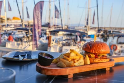 Detail of Paseo: A Flavorful Journey with view from the Harbor to the Castle