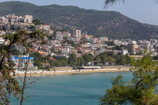 Atmosphere of Kalamitsa Beach: Kavala’s Blue Summer Heart in Greece Macedonia Kavala