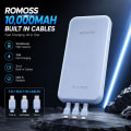 ROMOSS PHC10 10000mAh Power Bank | 15W Built-in 3 Cables thumbnail 2