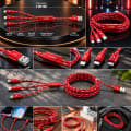 Mokis 3-in-1 Fast Charging Cable | 2M Multi USB Nylon Braided Cord thumbnail 1