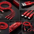 Mokis 3-in-1 Fast Charging Cable | 2M Multi USB Nylon Braided Cord thumbnail 2