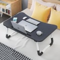 Portable Wooden Laptop Table | Foldable Bed Tray Desk with Cup Holder thumbnail 2