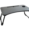 Portable Wooden Laptop Table | Foldable Bed Tray Desk with Cup Holder thumbnail 3