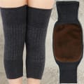 Unisex Winter Warm Knee Warmer Elastic Thermal Knee Support Brace - 1 Pair thumbnail 2