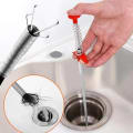 Stainless Steel Hair Catching Drain Cleaner Wire Spring Sink Cleaning Stick thumbnail 1