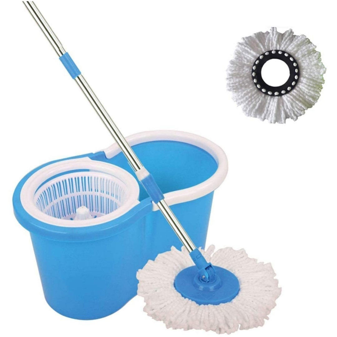 Easy Spin Magical Mop Set with Bucket | 360° Rotating Microfiber Floor Cleaner
