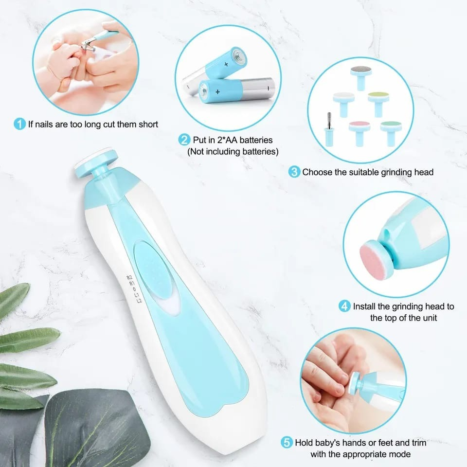Safe Baby Electric Nail Grinder & Trimmer for Newborns and Toddlers