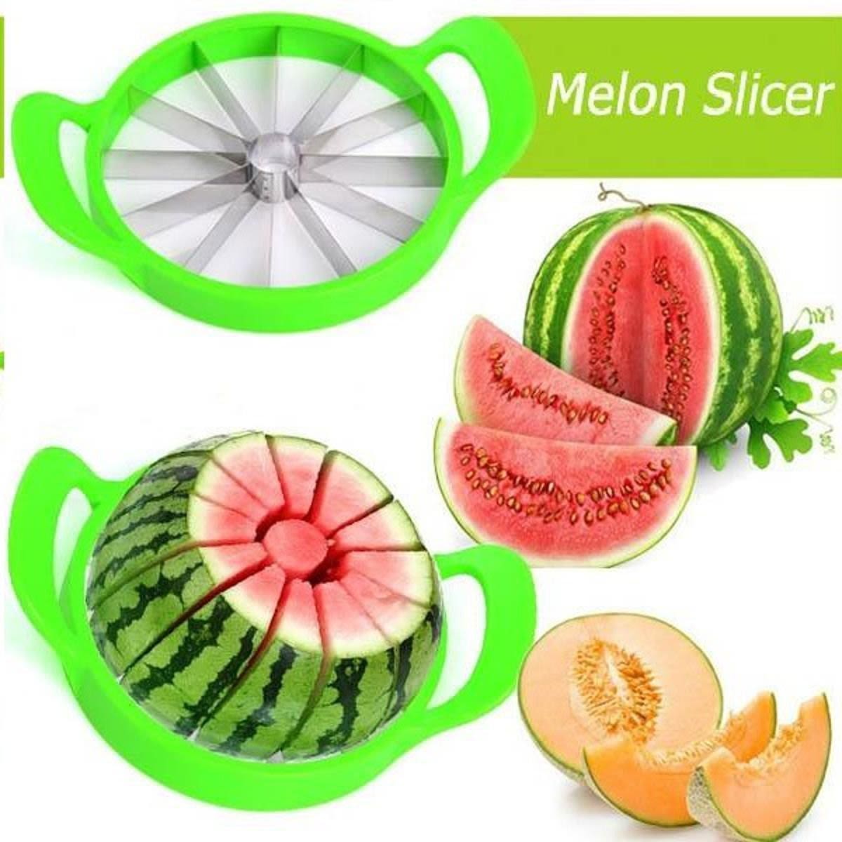Stainless Steel Watermelon Slicer & Convenient Kitchen Fruit Cutting Tool