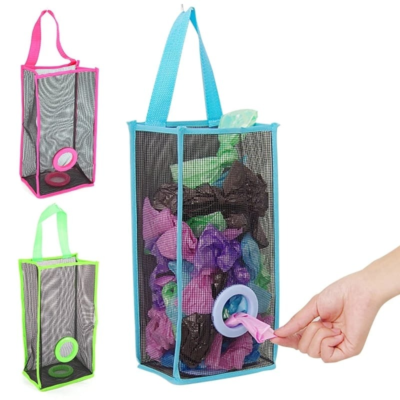 Plastic Shopping Bag Storage Basket Kitchen Accessories Reusable Grocery