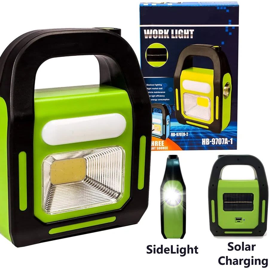 Rechargeable Outdoor Work Light Solar Camping Light Waterproof Portable LED Light