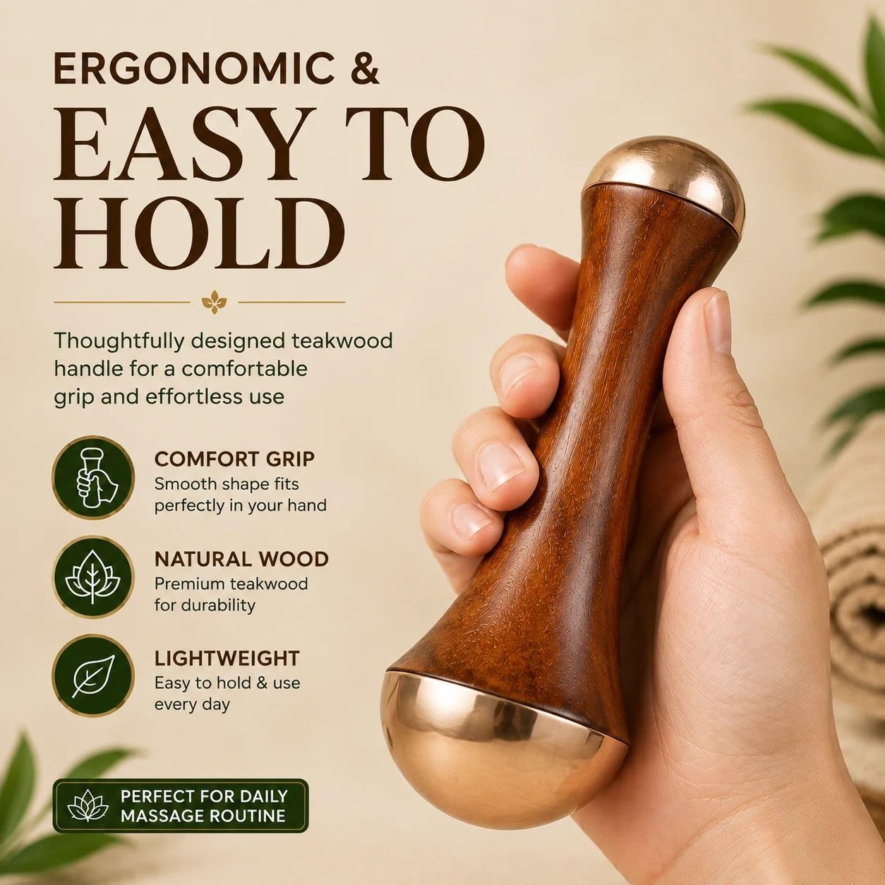 Ayurvedic Kansa Vatki Foot and Body Massager for Relaxation