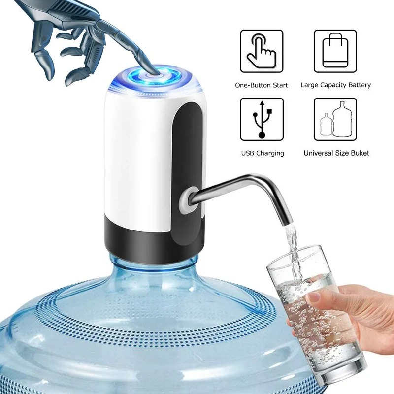 Automatic Water Pump Dispenser with USB Rechargeable Battery