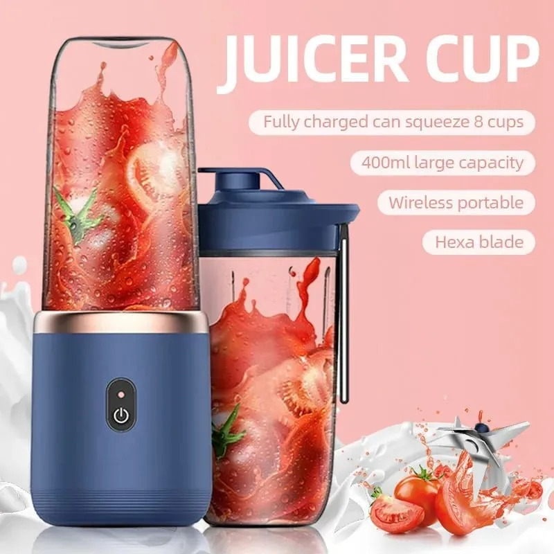 Rechargeable Mini Automatic Electric Juicer 2in1 Portable Blender